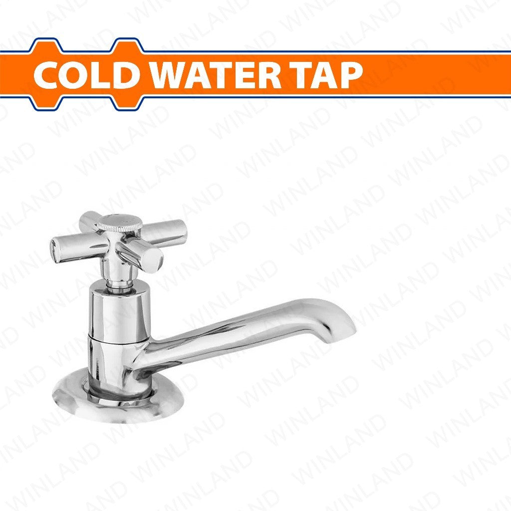 Wadfow Brass Body Stainless Steel Handle Cold Water Tap Faucet Sink Type & Wall Type