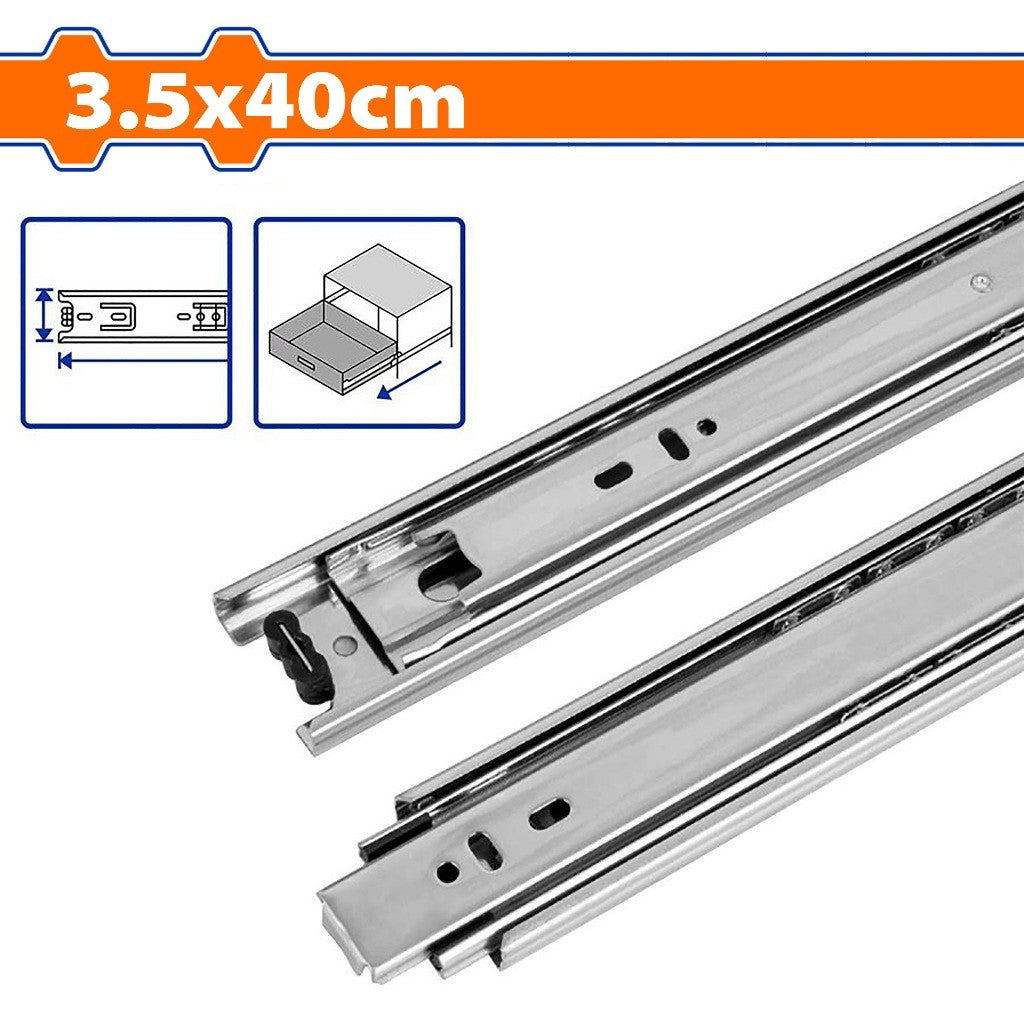Wadfow 2PCS/SET Full Extension Ball Bearing Drawer Slide