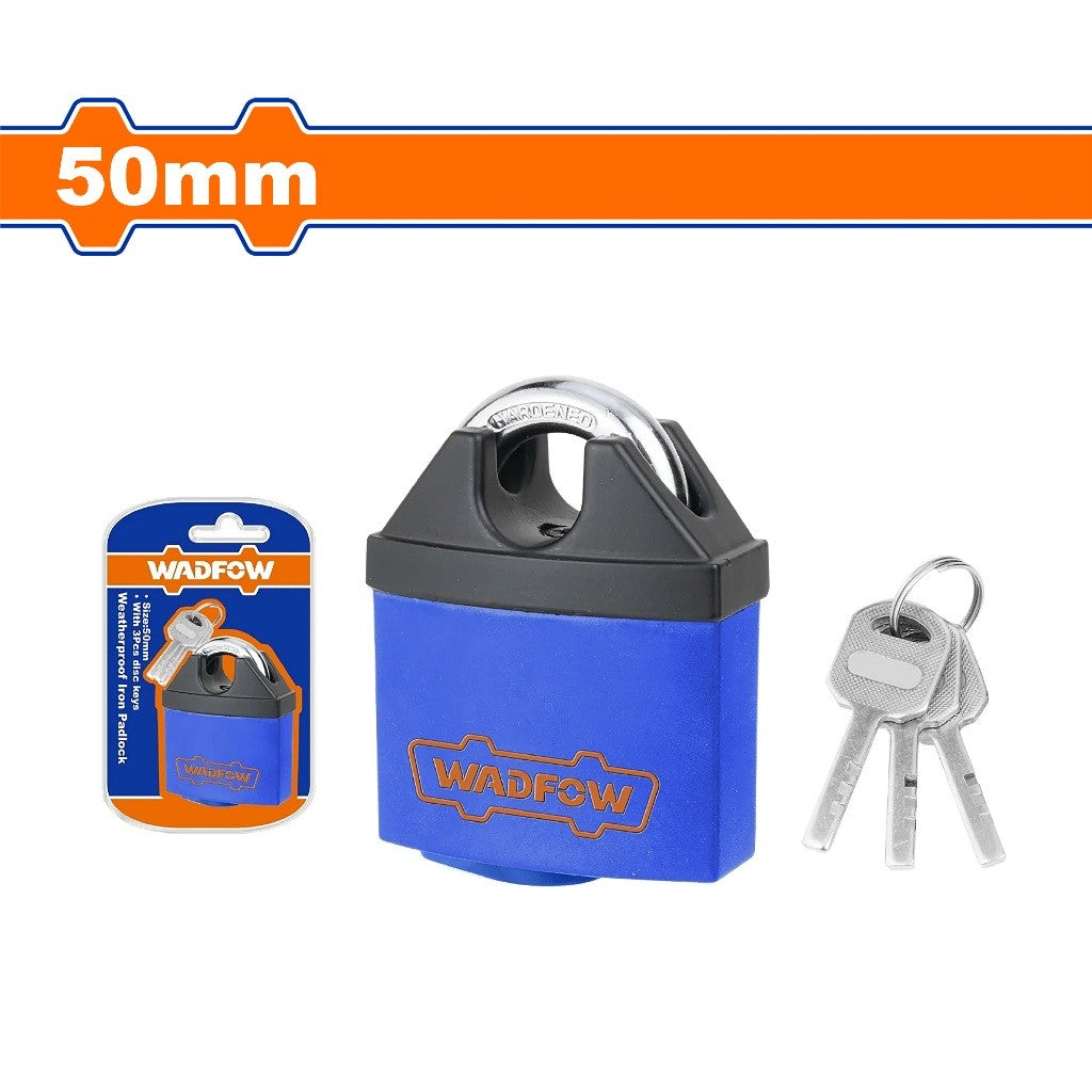 Wadfow WPDW450/WPDW465 50mm-65mm Weatherproof Laminated Iron Padlock Includes 3 Keys