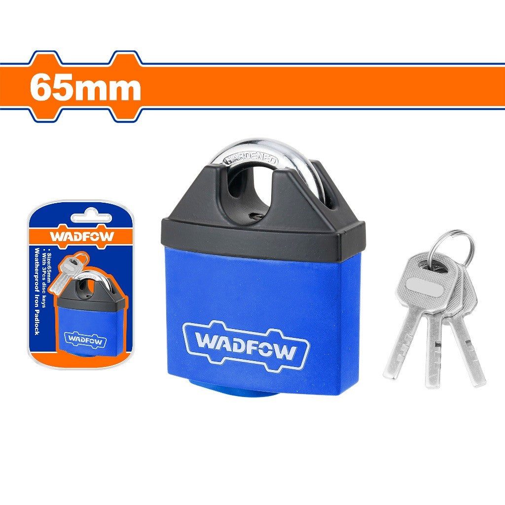 Wadfow WPDW450/WPDW465 50mm-65mm Weatherproof Laminated Iron Padlock Includes 3 Keys