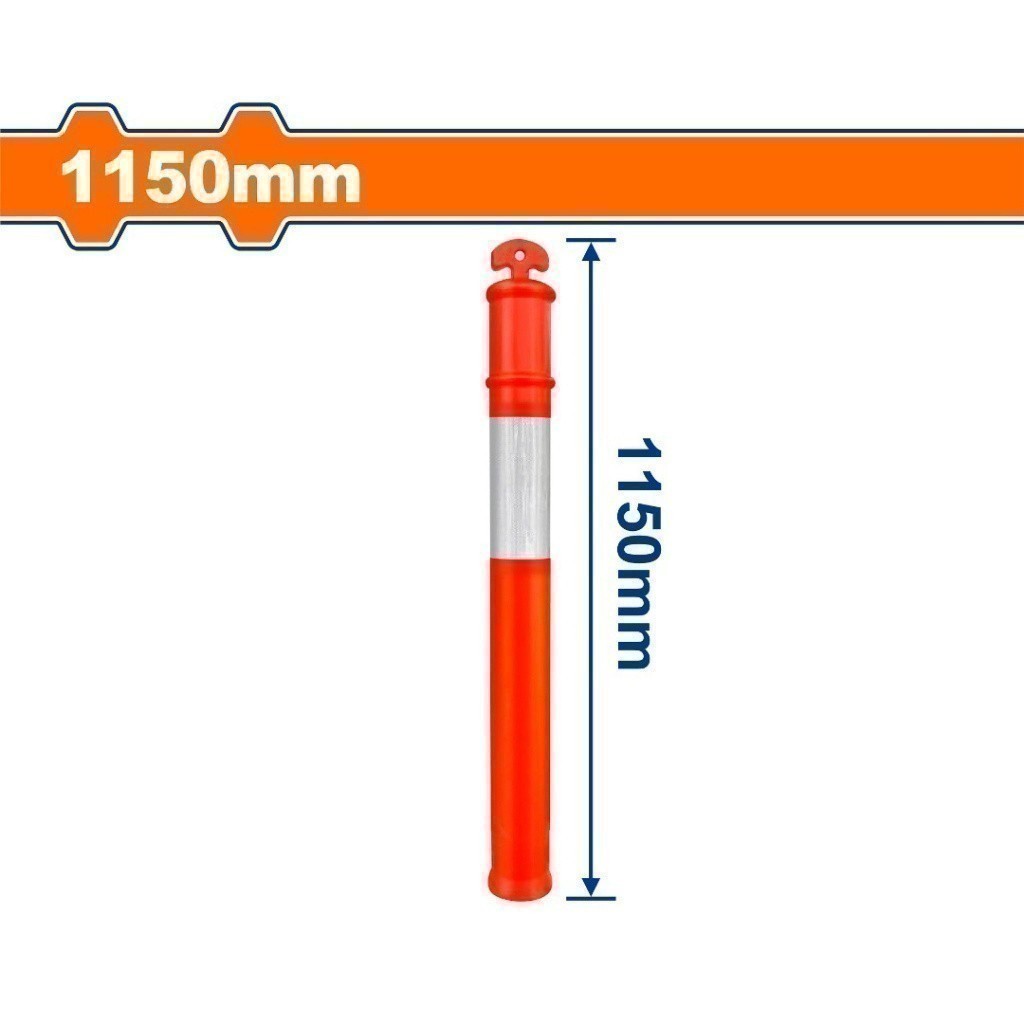 Wadfow Warning Support Base(6kg) and Traffic Post (1.15m) Reflective Safety Light WYJ2A (WHT)