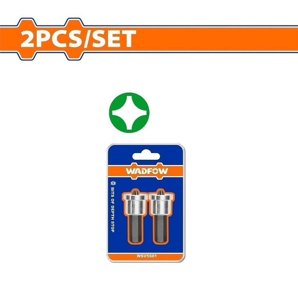 Wadfow 2PCS/Set S2 Industrial Steel Magnetic Bits of Depth Stop PH2 (25mm | 50mm)