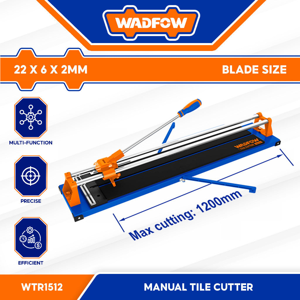 Wadfow WTR1512 1200mm x 14mm Manual Tile Cutter