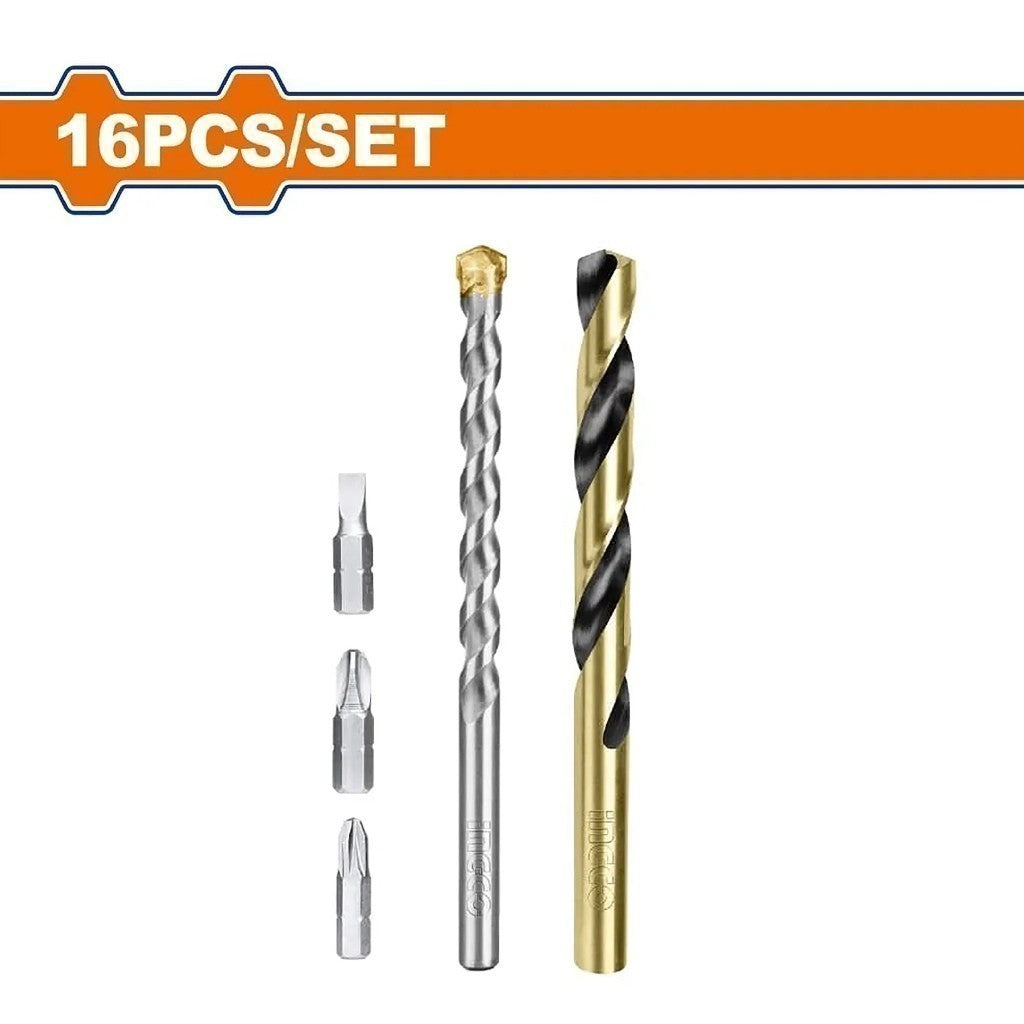 Wadfow UWKS4165 16PCS/Set Drill Bits & Screwdriver Bits Set