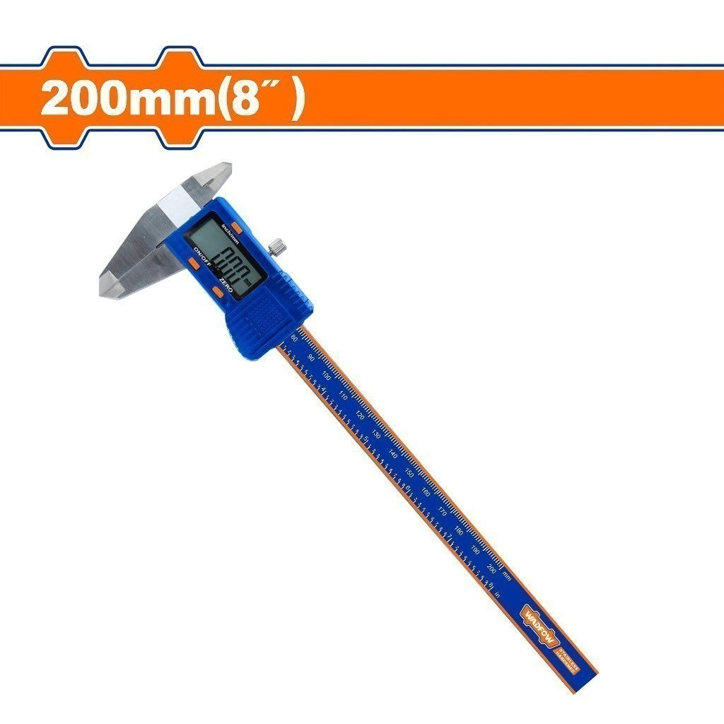 Wadfow WVC2B20 200mm Stainless Steel Digital Vernier Caliper Ruler Diameter Measurement