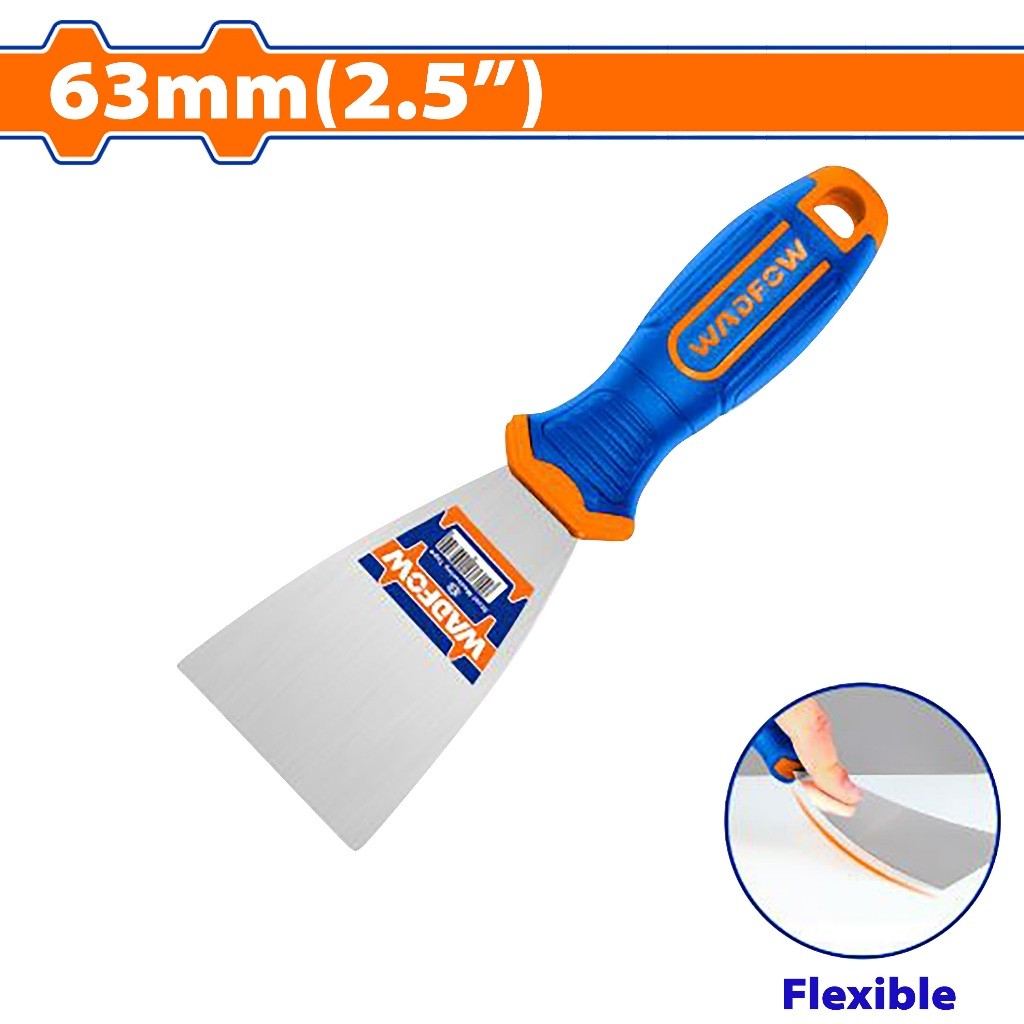 Wadfow WPT2325|WPT2306 2.5in(63mm)-6in(150mm) Putty Trowel Stainless With Flexible Blade