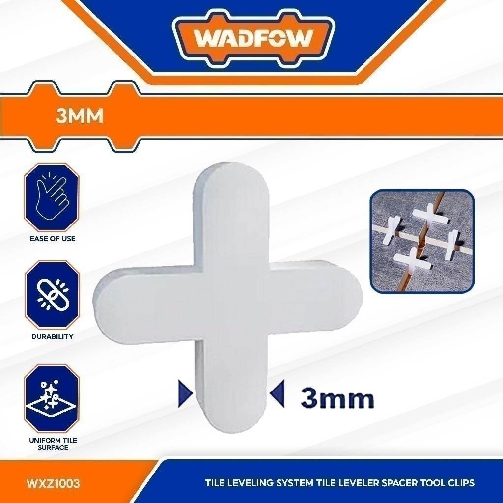 Wadfow 100pcs Tile Spacer 1.0mm to 4.0mm Tile Leveling System Tile Leveler Spacer Tool Clips