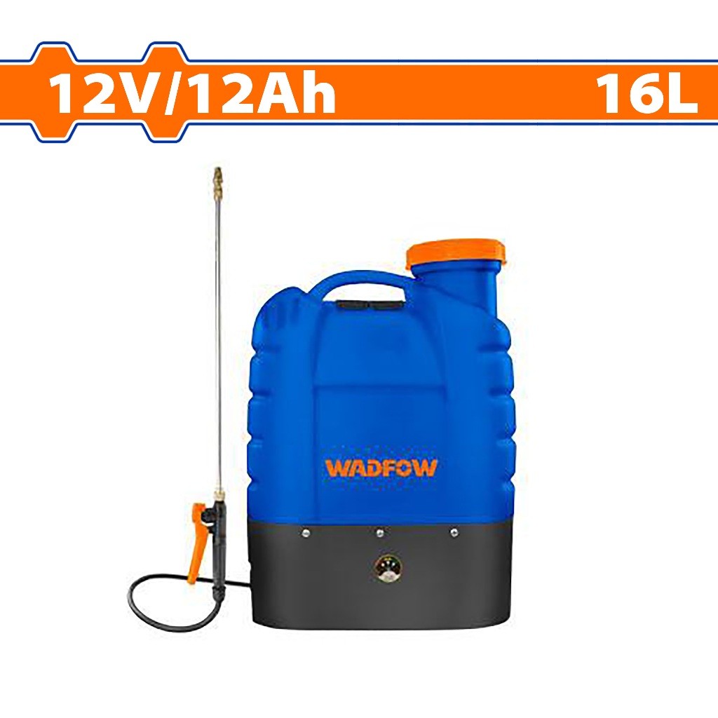 Wadfow WLSY1512 16 Liters 12V/12Ah Cordless Knapsack Lead-Acid Battery Sprayer