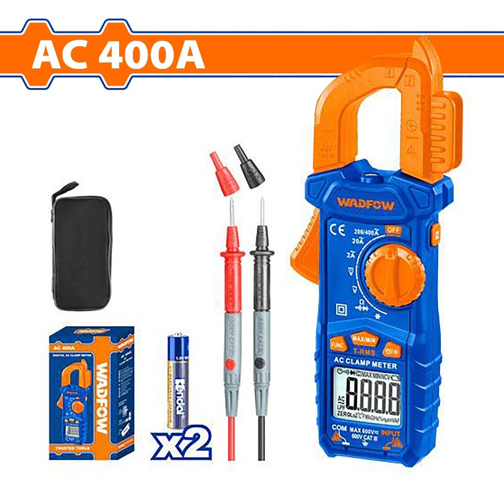 Wadfow WDM6503 AC 40A/400A Current Digital Clamp Meter Multimeter Multi Tester