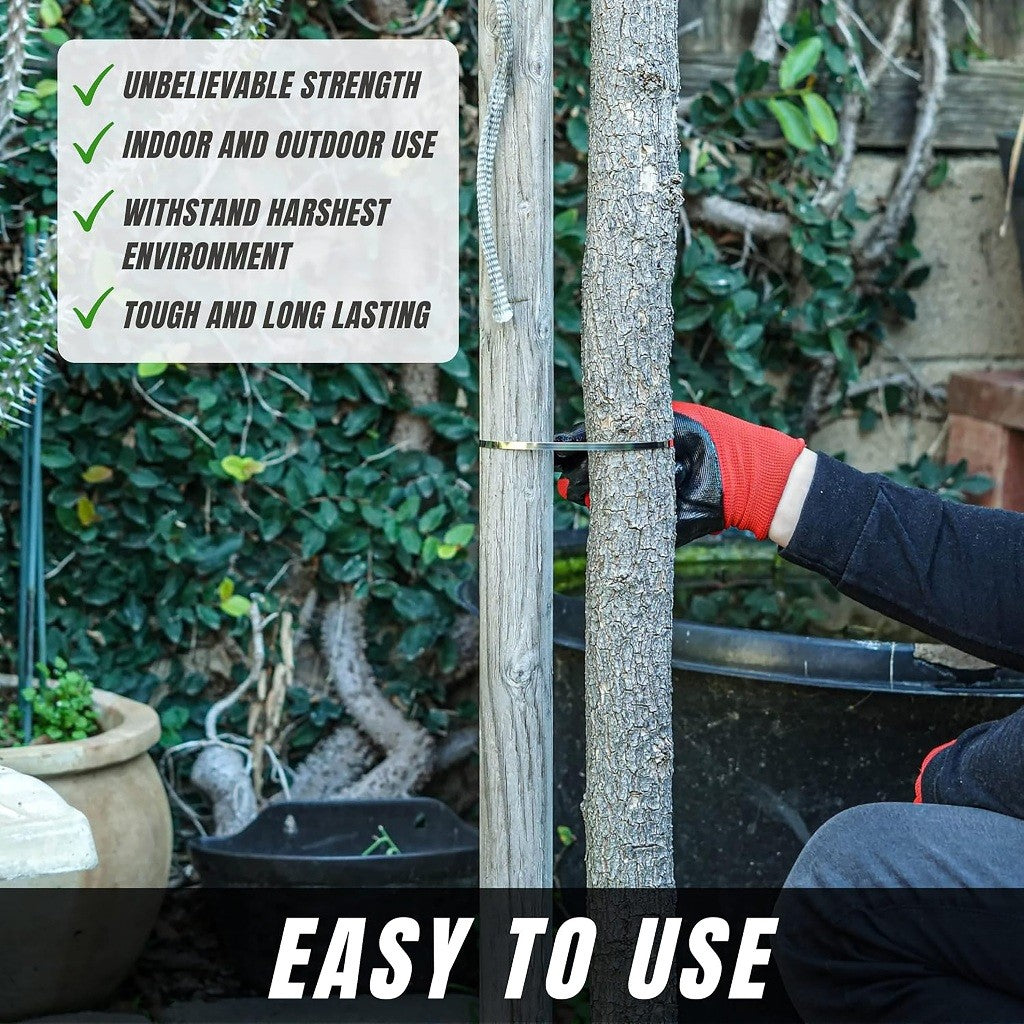 Wadfow 100pcs Stainless Steel Zip Tie Heavy Duty Multi-Purpose Self-Locking Cable SOLD PER PACK