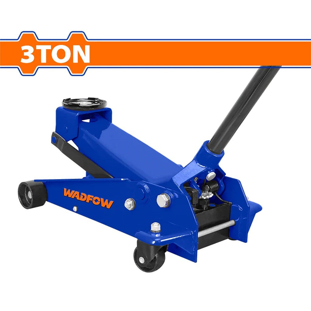 Wadfow WHJ2523 3-Ton Trolley Hydraulic Floor Jack 641 x 314 x 177mm with Dual Piston Pump