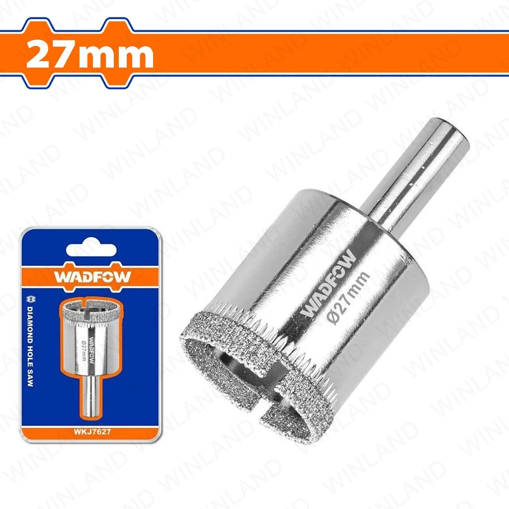 Wadfow 20mm-27mm x 25mm Diamond Hole Saw with Water Cutting Diamond Tipped Edge WAD-HT