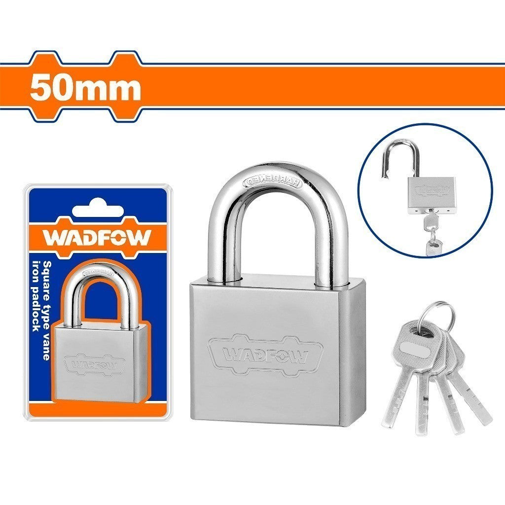 Wadfow 40mm, 50mm, 60mm Square Type Flipper Vane Iron Padlock WAD-HT