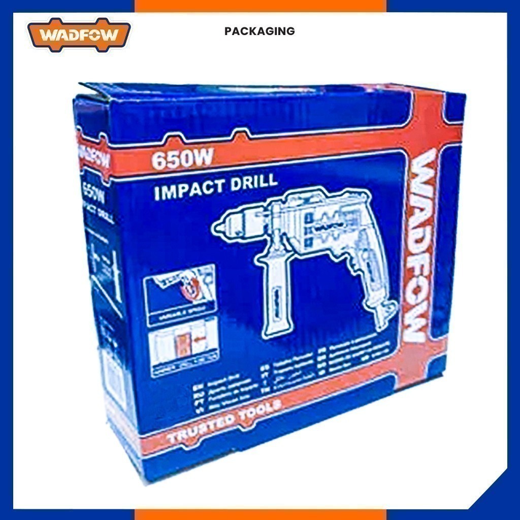 Wadfow WMD15651P Impact Drill 650W with Variable Speed and Hammer Function