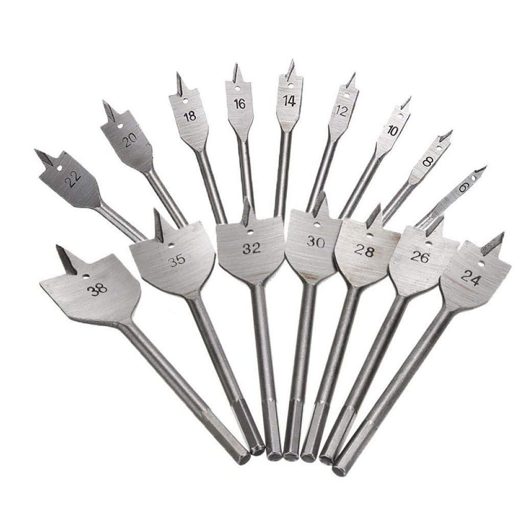 Wadfow Flat Wood Drill Bit for Cutting Materials 6/8/10/12/13/14/16/18/19/20/22/24/25/28/30/32/35mm