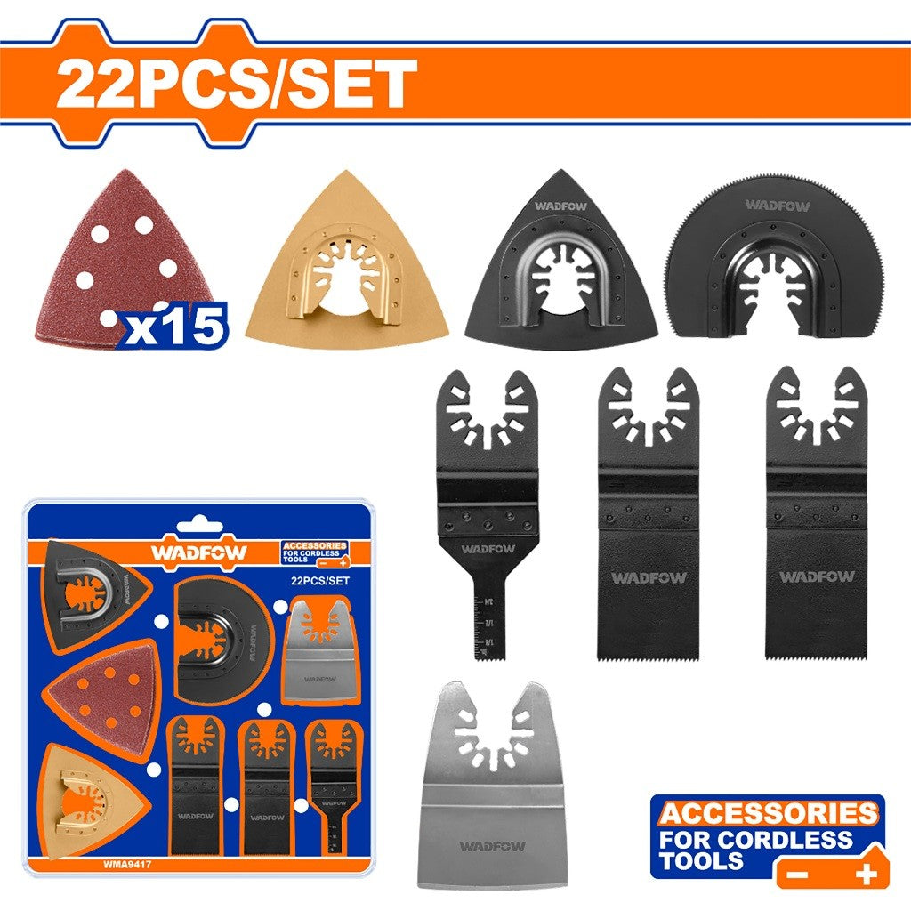 Wadfow WMA9417 22PCS/SET Multi-Function Saw Accessories Tool Blade Set