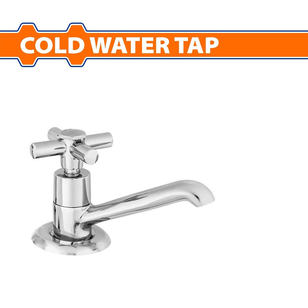Wadfow Brass Body Stainless Steel Handle Cold Water Tap Faucet Sink Type & Wall Type