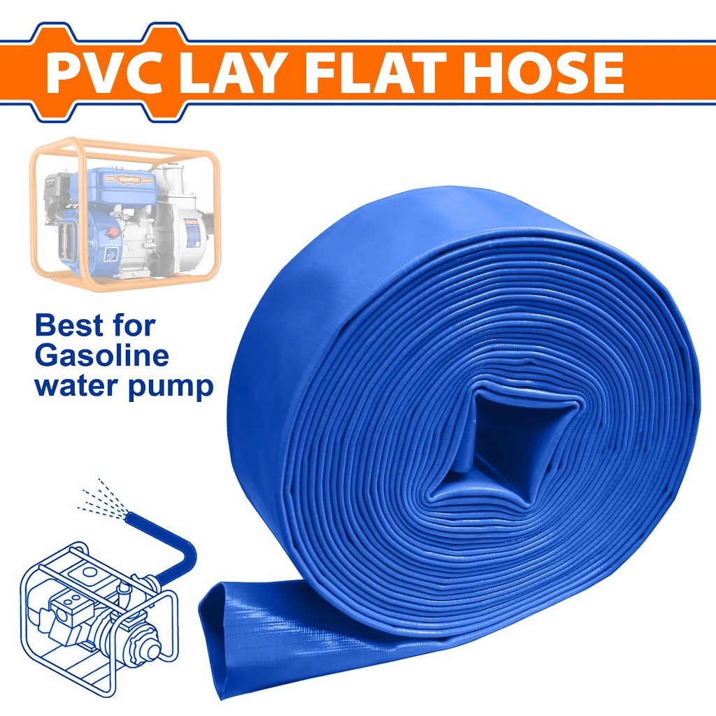 Wadfow WPFH0305|WPFH0310 3-Inch PVC Lay Flat Hose For Motor Pumps 50m-100m
