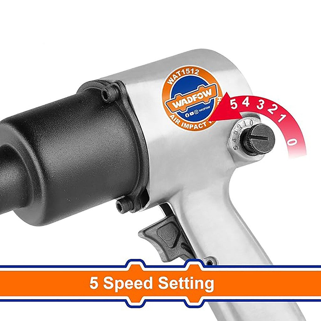 Wadfow WAT1512 7500/min(1/2in) Air Impact Wrench Without Quick Plug
