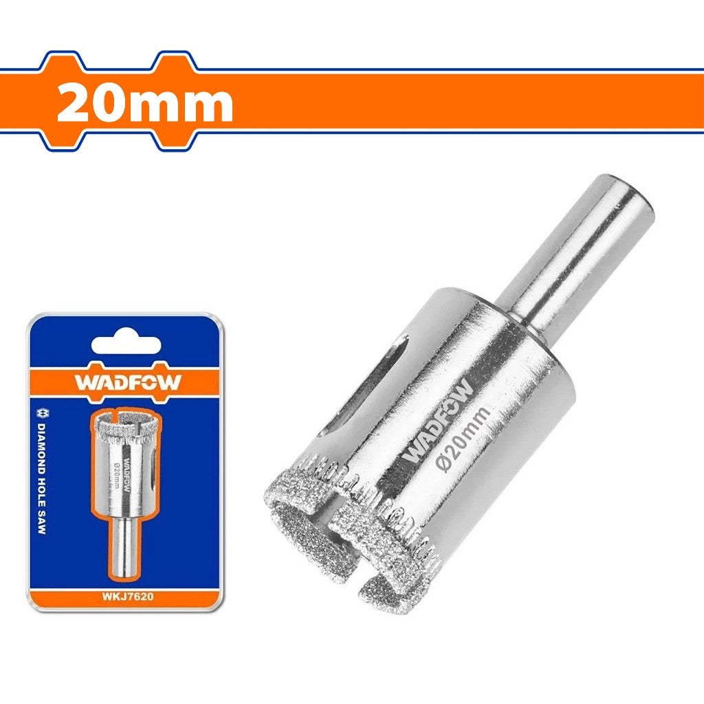 Wadfow 20mm-27mm x 25mm Diamond Hole Saw with Water Cutting Diamond Tipped Edge WAD-HT