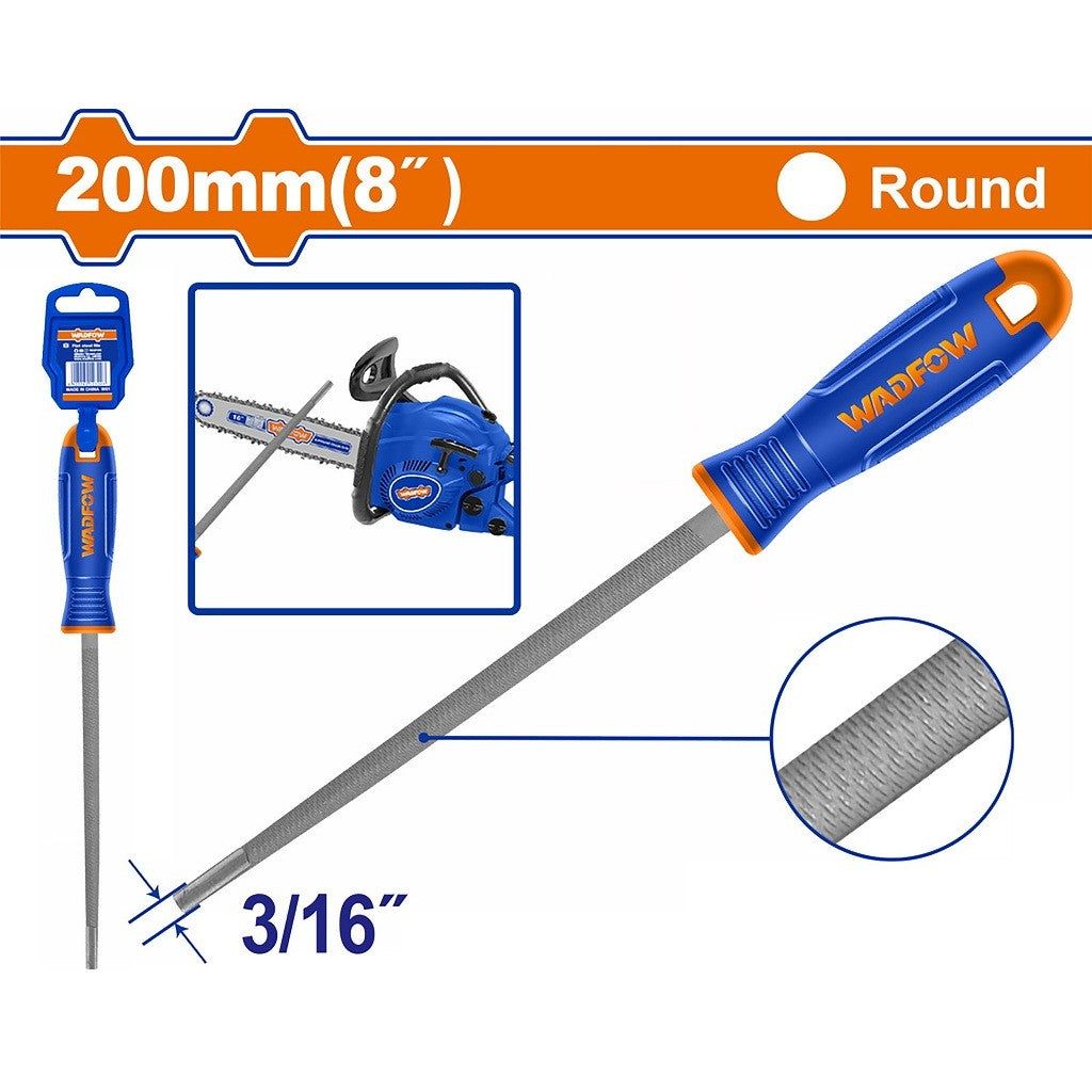 Wadfow Flat, Half Round, Round, Square, Triangle & Chain Saw Files For T12 Steel with Handle