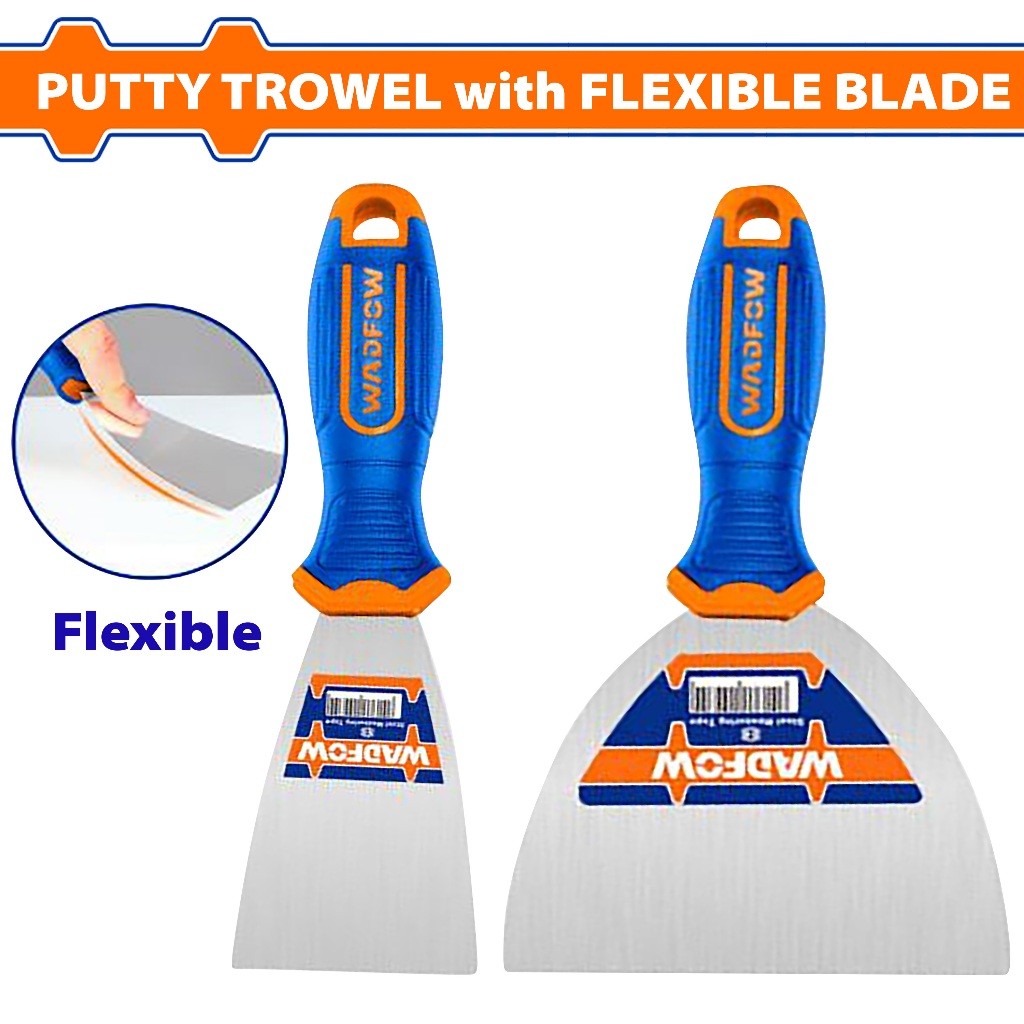 Wadfow 2.5in(63mm)-6in(150mm) Putty Trowel Stainless With Flexible Blade WPT2325|WPT2306