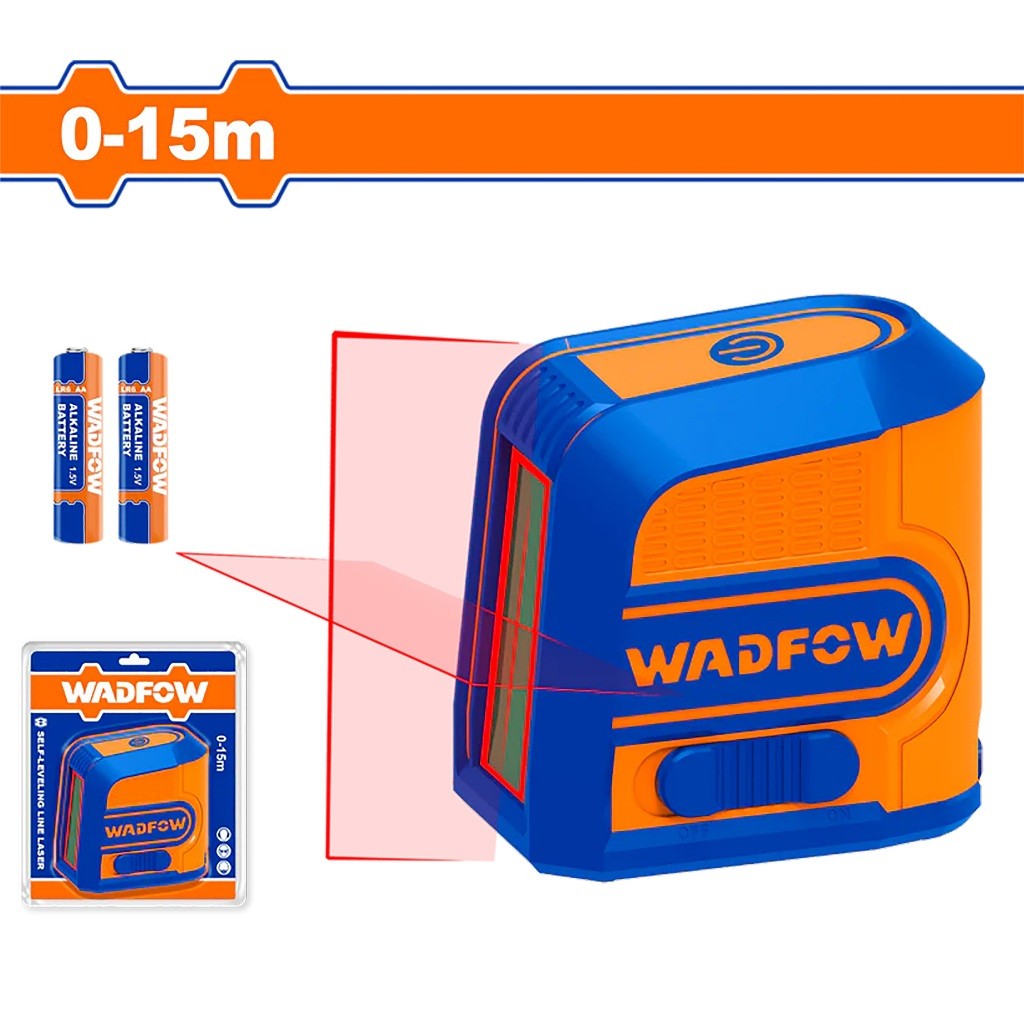 Wadfow WLE1M03 0~15m Red Beam Self- Leveling Line Laser Level