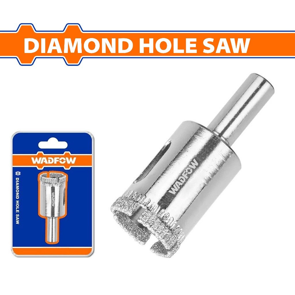 Wadfow 20mm-22mm x 25mm Diamond Hole Saw with Water Cutting Diamond Tipped Edge