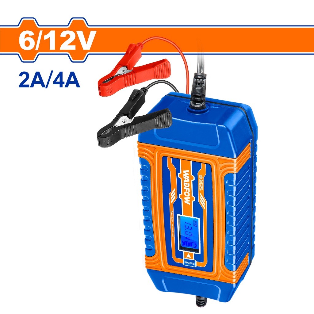 Wadfow WBY15041 6/12V Battery Charger 2A/4A with LCD Display