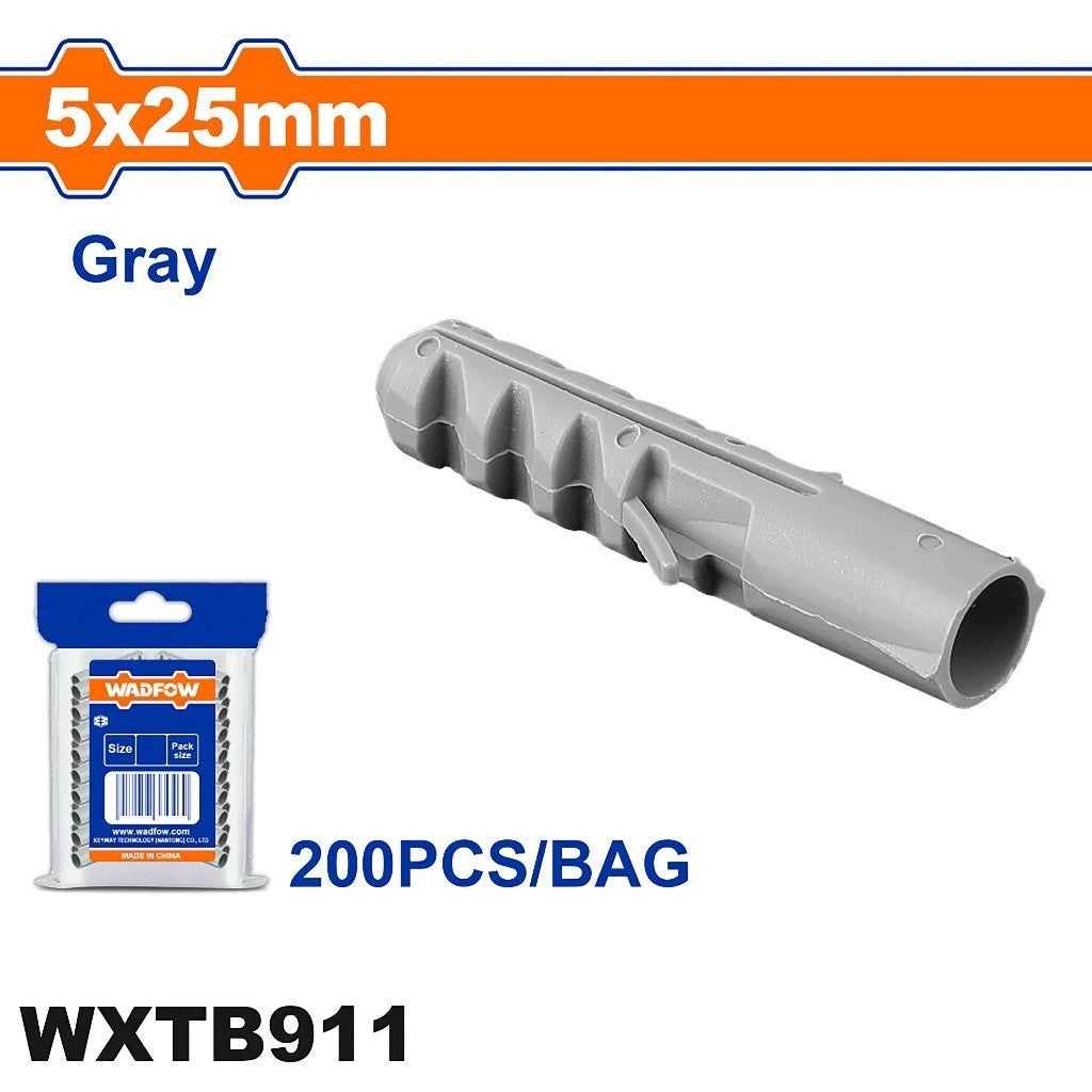 Wadfow Fish Plastic Anchor 5mm-10mm Screw Drywall Fixing Gripper Plug Tube SOLD PER PACK