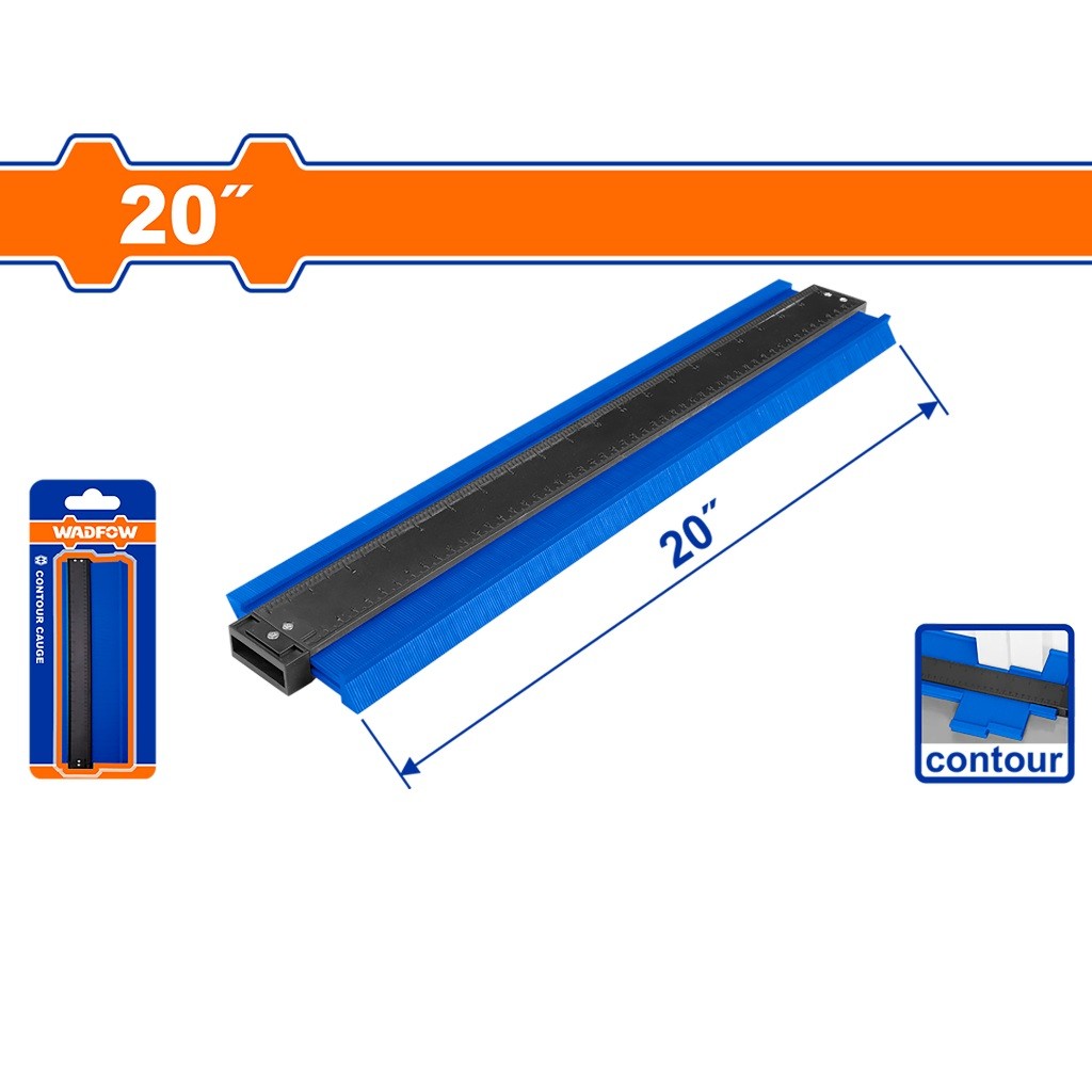 Wadfow by Winland 5in/10in/20in ABS Plastic Contour Gauge For Edge Shaping Measurement