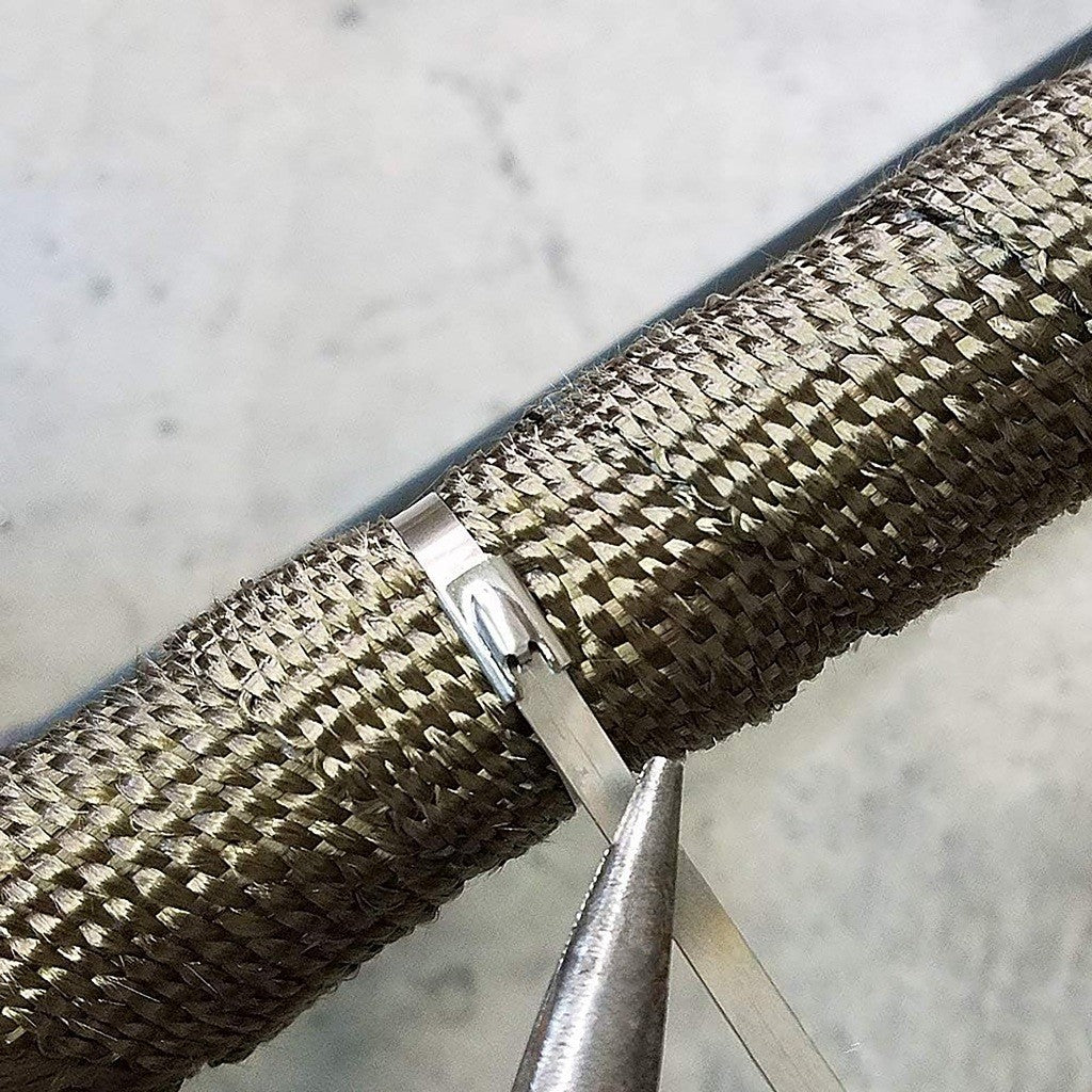 Wadfow 100pcs Stainless Steel Zip Tie Heavy Duty Multi-Purpose Self-Locking Cable SOLD PER PACK