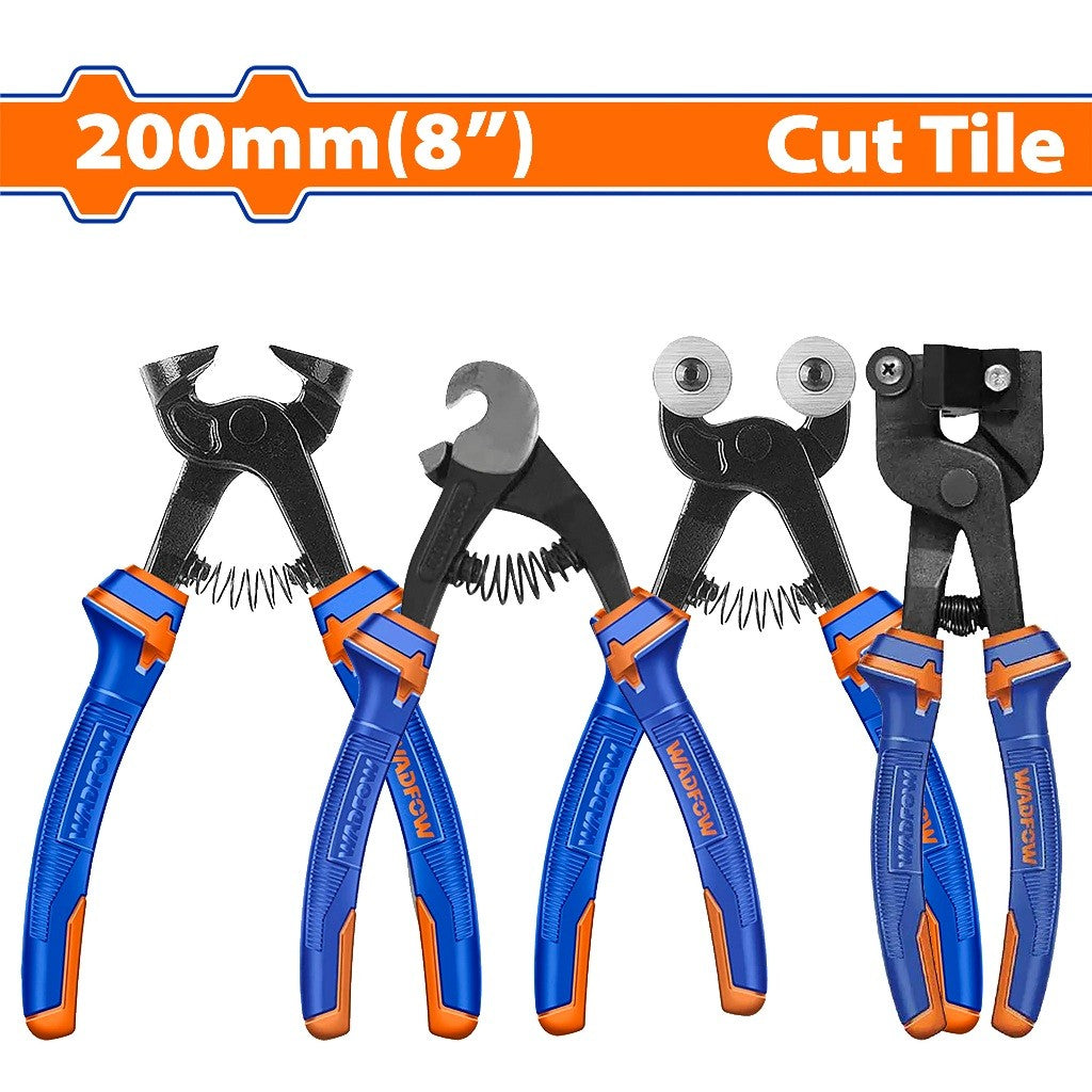 Wadfow 8inches (200mm) Manual Glass Cutting Pliers Black finish and Polish Tile Cutter