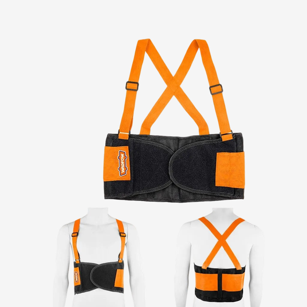 Wadfow Work Lumber Belt With Handles Back Support Belt Medium, Large, X-Large (WHT)