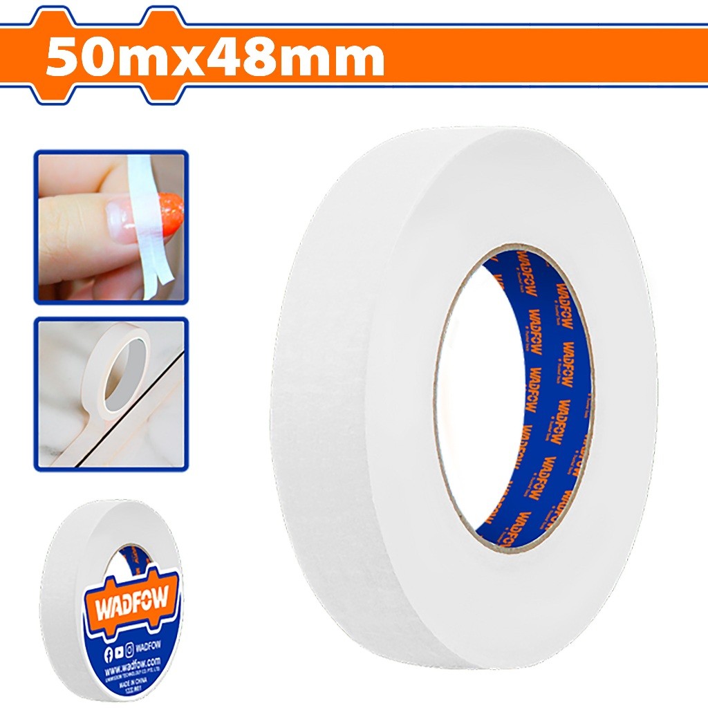 Wadfow Masking Tape Adhesive Color White Tape For Painting Applications SOLD PER PIECE