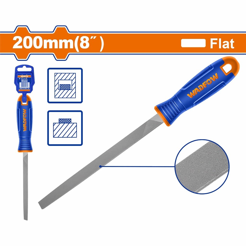 Wadfow Flat, Half Round, Round, Square, Triangle & Chain Saw Files For T12 Steel with Handle