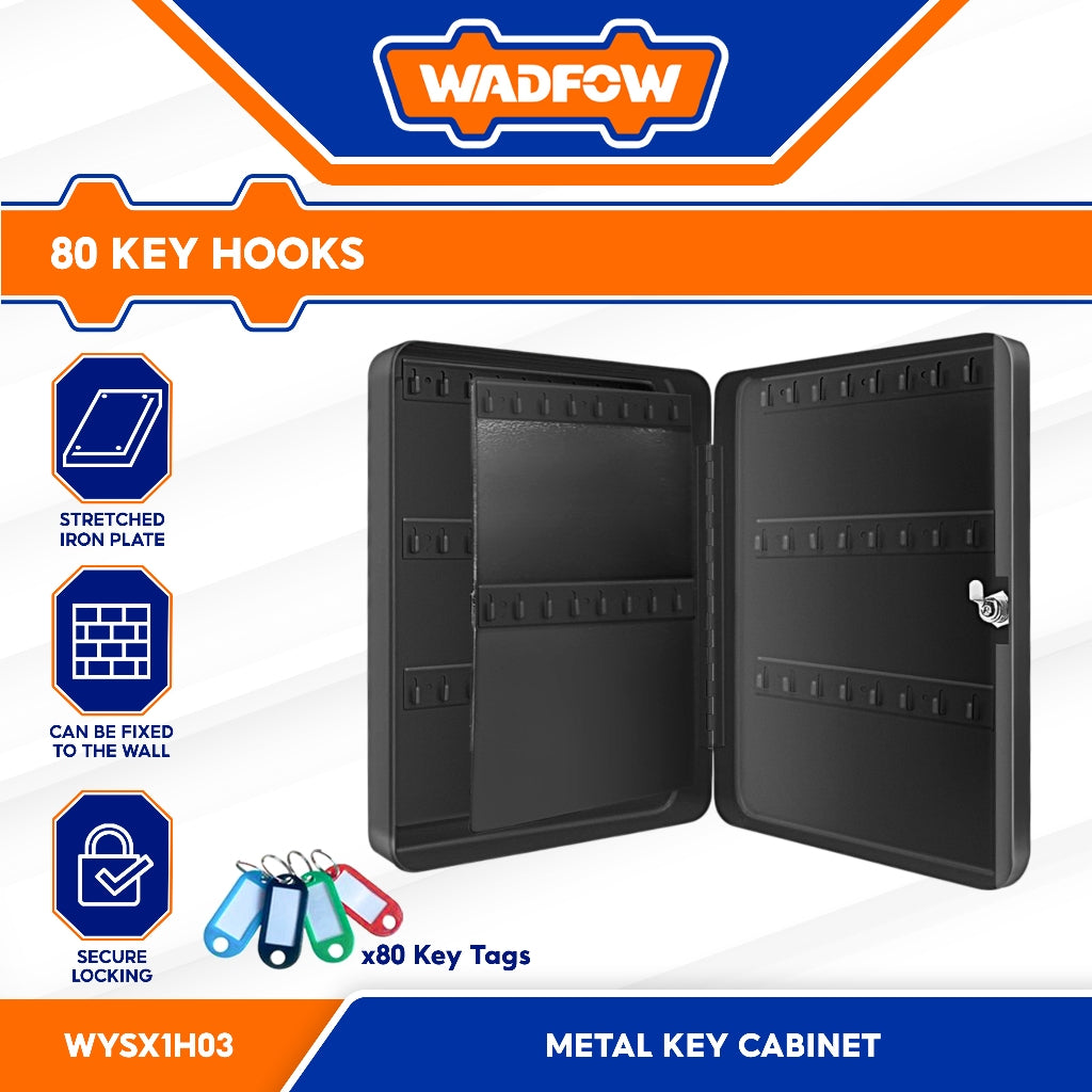 Wadfow 2.4L | 3L | 5.4L Metal Key Cabinet with 20Keys, 48 Keys, 80-Keys Capacity