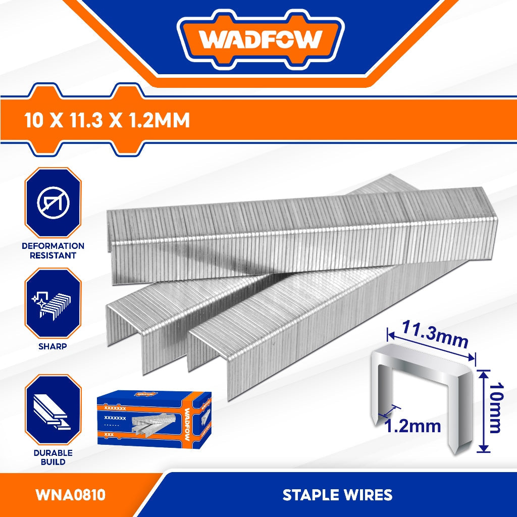 Wadfow 1000PCS/SET Staple Wires for Gun Tacker SOLD PER PACK
