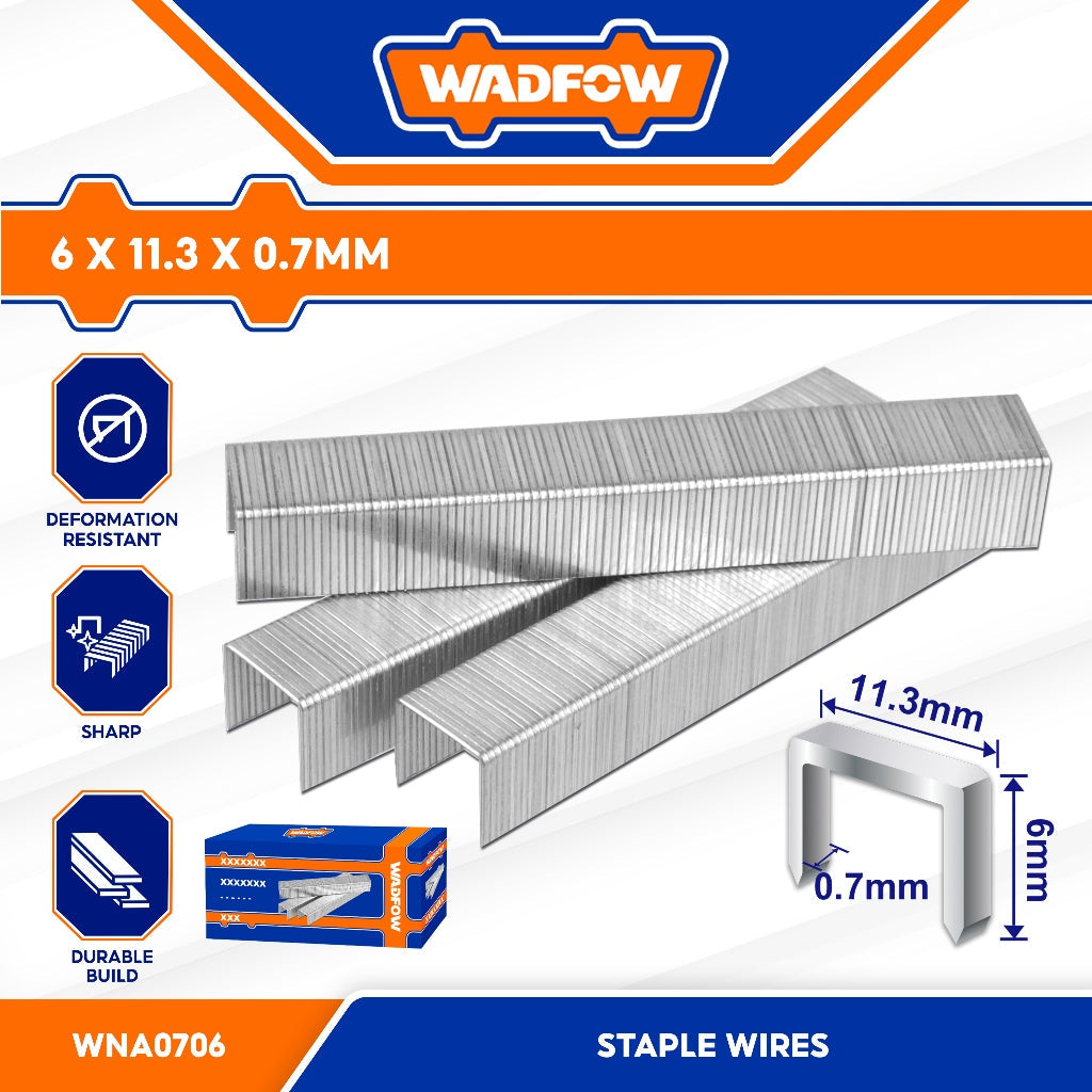 Wadfow 1000PCS/SET Staple Wires for Gun Tacker SOLD PER PACK