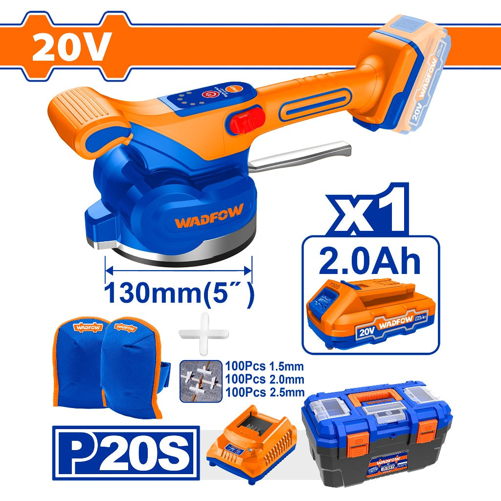 Wadfow WTVM1D125 / WTVM1D12 P20S/20V Lithium-Ion Cordless Tile Vibration Machine