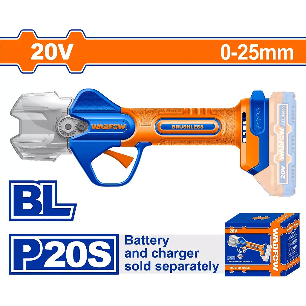 Wadfow WJFP525 P20S/20V Brushless Motor Lithium-Ion Cordless Gauge Straight Shear