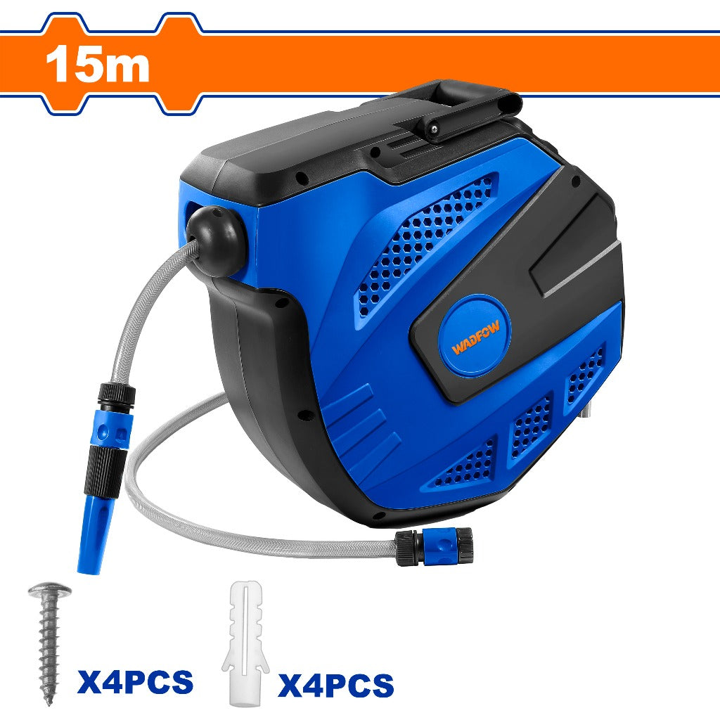 Wadfow WVZ1515 Slow Retraction and Auto Stop Water Hose Reel 15m(150psi)