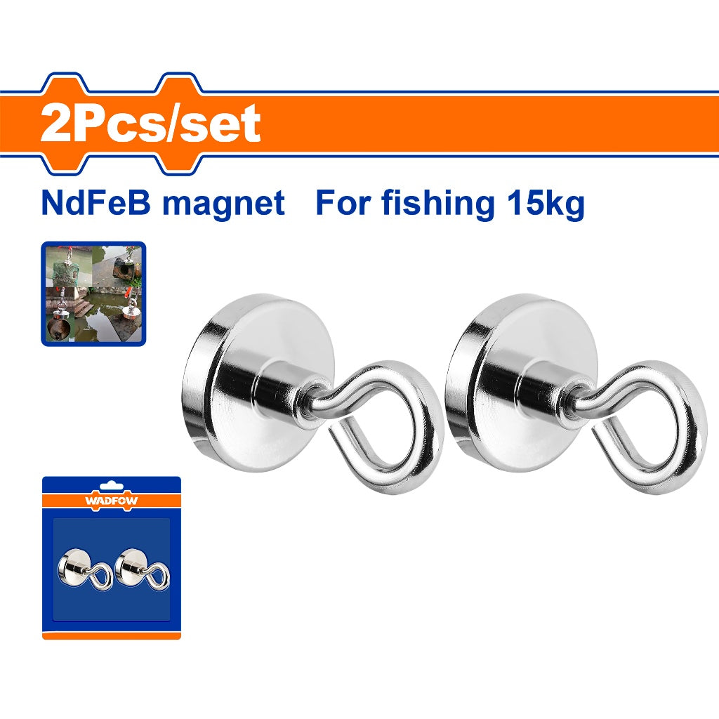 Wadfow WZE4K14 2PCS/Set Fishing Magnetic Set Neodymium (NdFeB) Strong Magnet