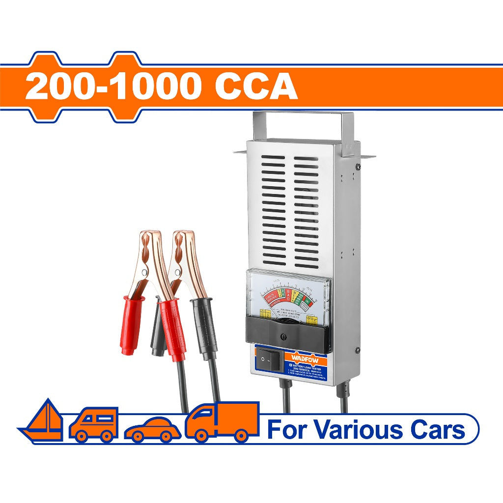 Wadfow 6/12V Lead-Acid Battery / Battery Load Tester (200-1000CCA/100A)