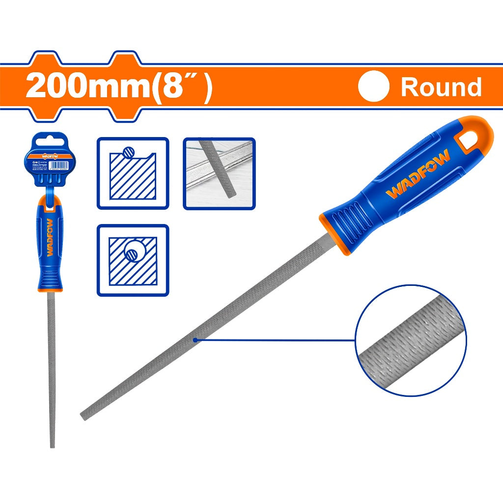 Wadfow Flat, Half Round, Round, Square, Triangle & Chain Saw Files For T12 Steel with Handle