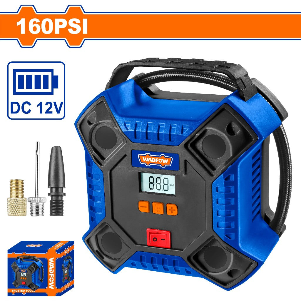 Wadfow WAAC511 (12V/160PSI) Digital Auto Car Air Compressor with LED