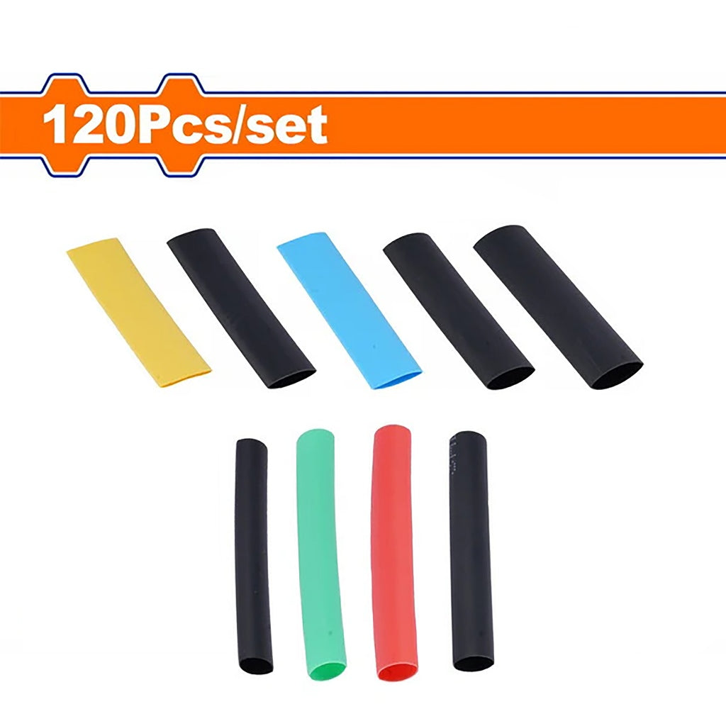 Wadfow 120PCS/Set Polyethylene Material Heat Shrink Tubing Assortment WUR1B01 WAD-HT