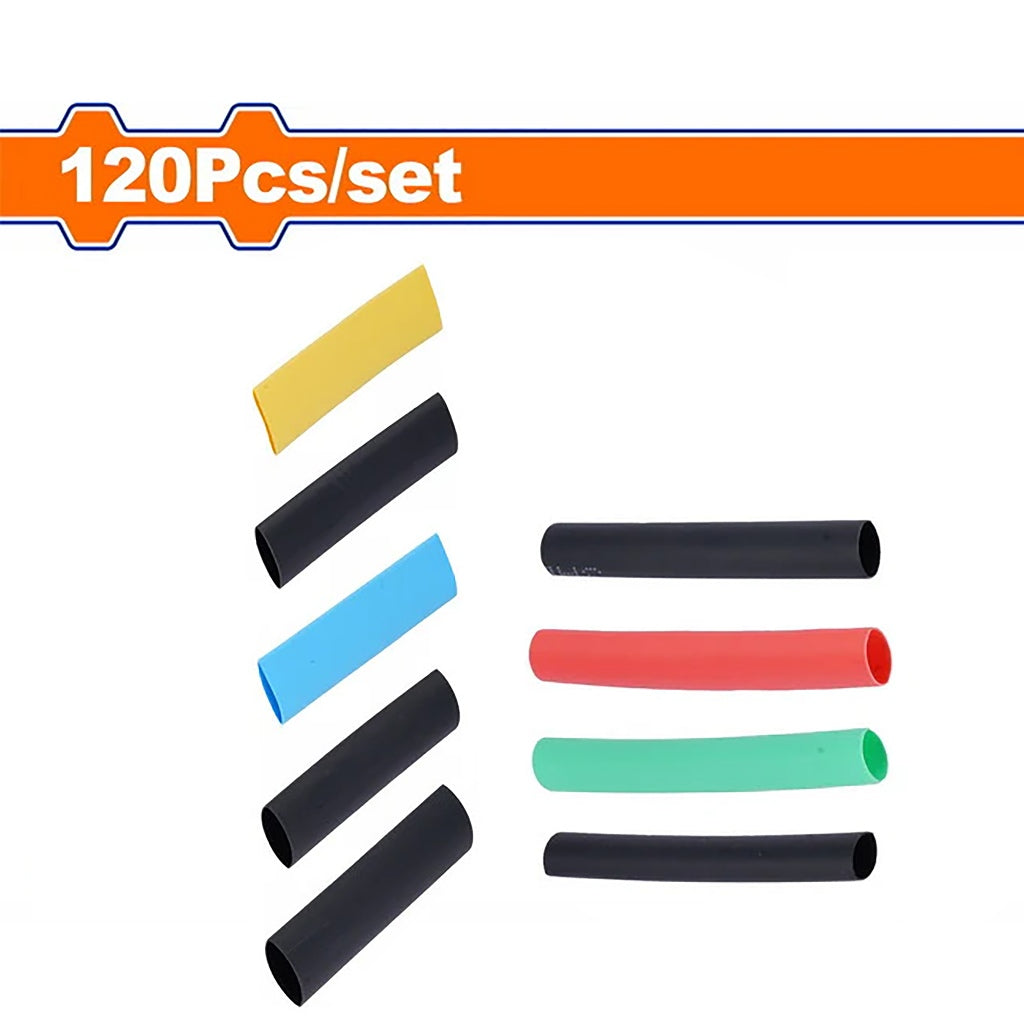 Wadfow 120PCS/Set Polyethylene Material Heat Shrink Tubing Assortment WUR1B01 WAD-HT