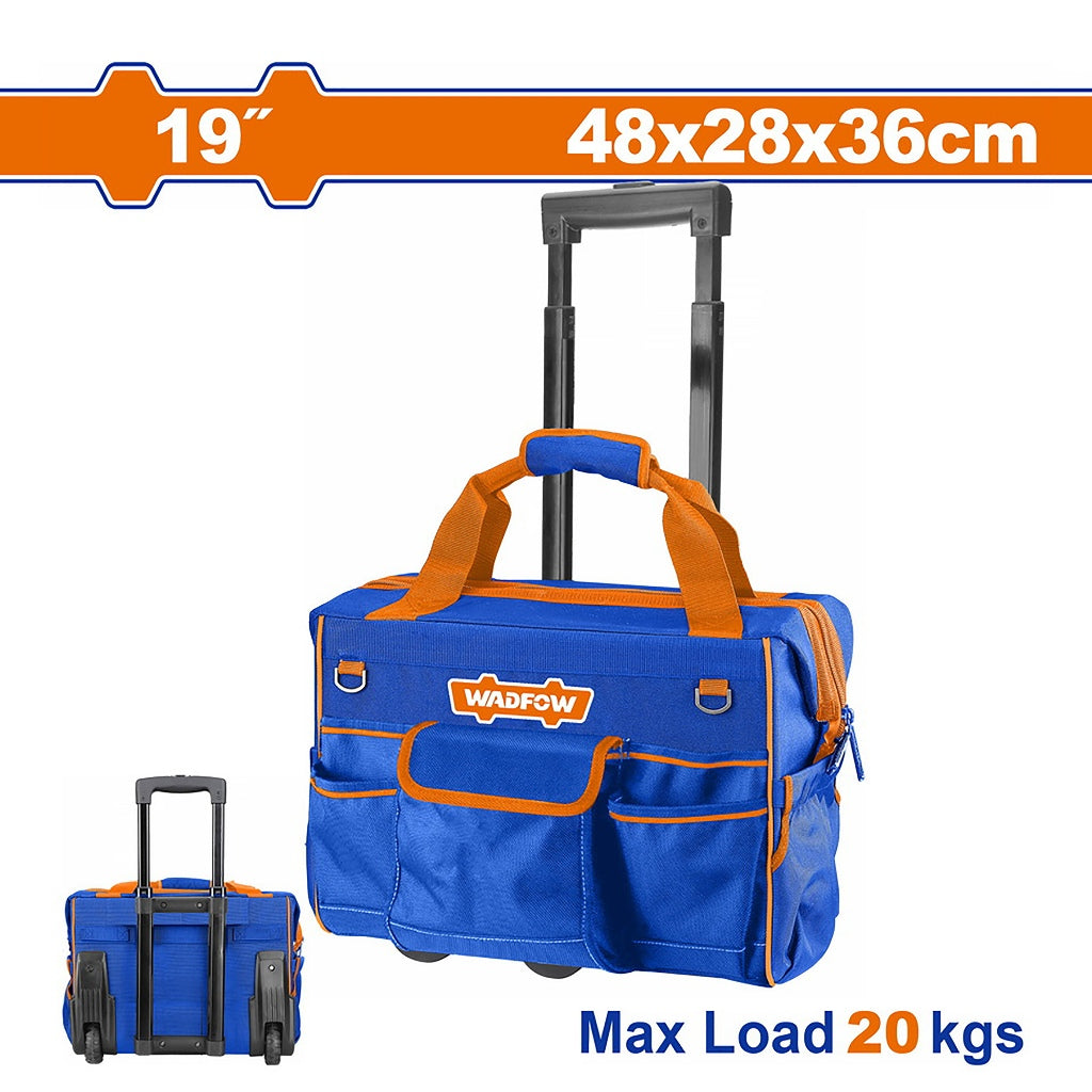 Wadfow by Winland 19inches Industrial Rolling Rigid Tool Bag Storage Organizer Box Max.20KG WTGR102