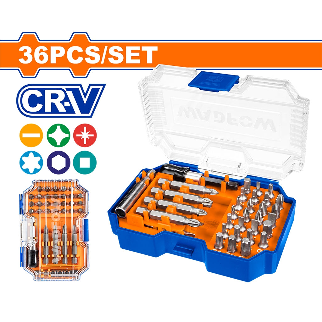 Wadfow 36pcs Screwdriver Bits Set with CR-V Materials (WHT)